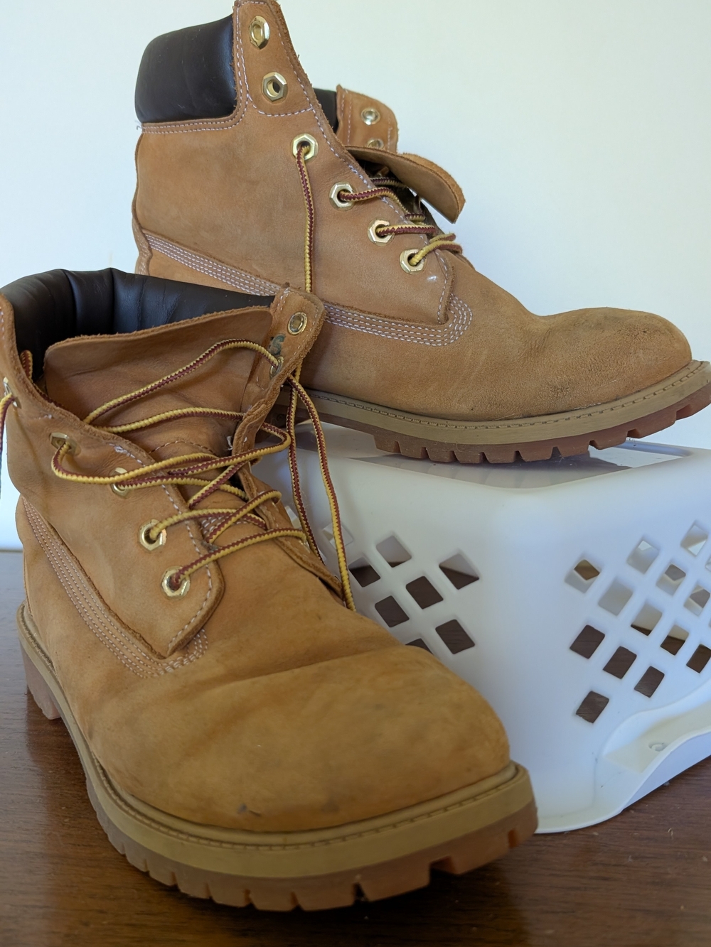 Timberland Wheat Nubuck Kids' Lace-Up Work Boots
